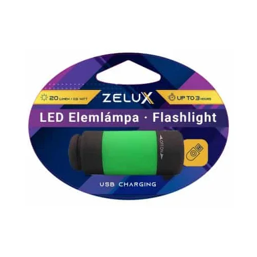 Zelux Žepna USB polnilna baterijska svetilka 0,5W