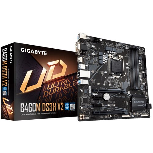 Gigabyte MB B460M DS3H V2 Intel B460;LGA1200;4xDDR4, VGA,DVI,HDMI;RAID;micro ATX Slike