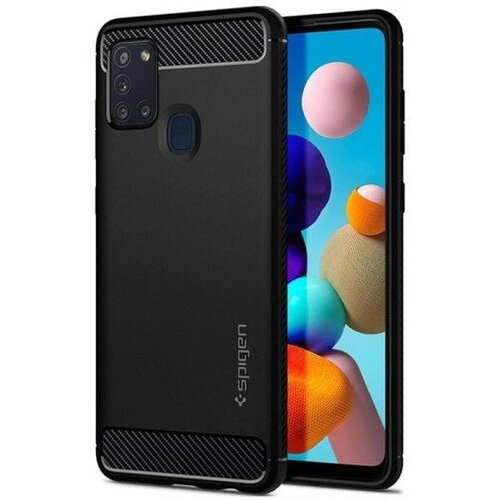 Spigen rugged armor silikonski ovitek za samsung galaxy a21s a217 Slike