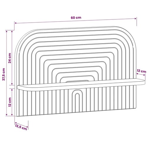  Zidna polica 2 kom. Bijela 60 x 13 5 x 37 5 cm Prerađeno drvo - Bijela 60 cm Slike