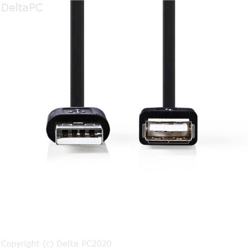 Nedis USB 2.0 Kabel USB A m – USB A z 2.0 m crni Cijene