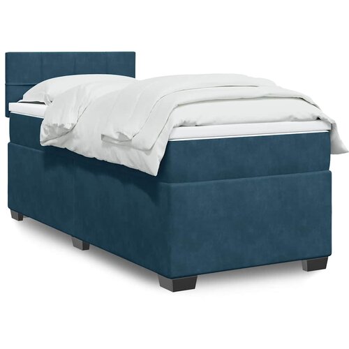 Box spring krevet s madracem tamnoplavi 100x200 cm bar&scaron;unasti Cijene