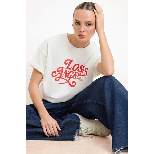 TRENDYOLMILLA Ženska majica TWOSS26TS00128, Bela Cene