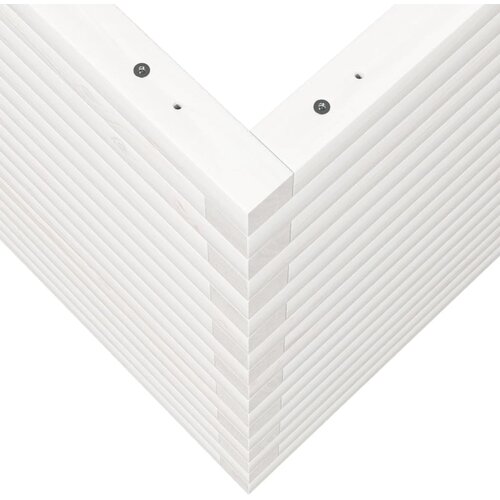 Vrtna sadilica bijela 80x80x68,5 cm od masivne borovine Slike
