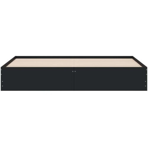 VidaXL Okvir kreveta s ladicama crni 160x200 cm konstruirano drvo Slike