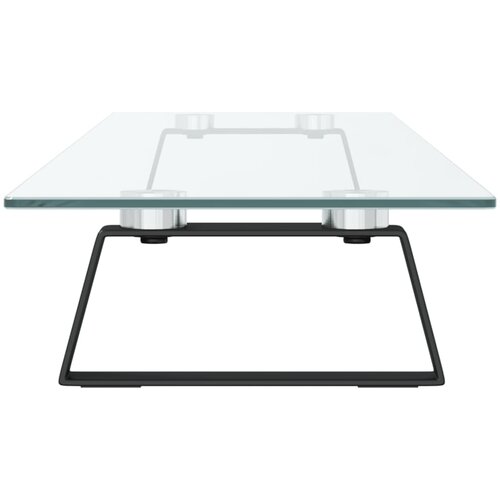  Stalak za monitor crni 100x20x8 cm kaljeno staklo i metal Slike