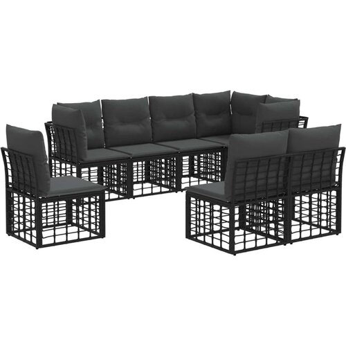  Set vanjskih sofa Crna Poliester - Crna bez stola Cene