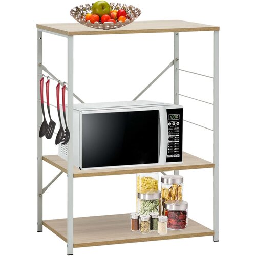 vidaXL Ormarić za mikrovalnu pećnicu bijeli i hrast 60x39,6x79,5 cm Cijene