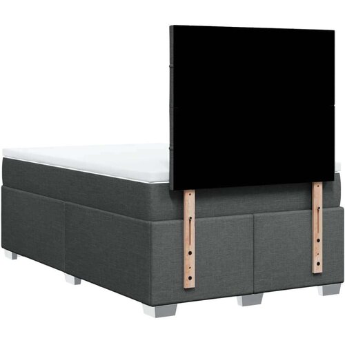 vidaXL Krevet box spring s madracem tamnosivi 120 x 190 cm tkanina Cijene