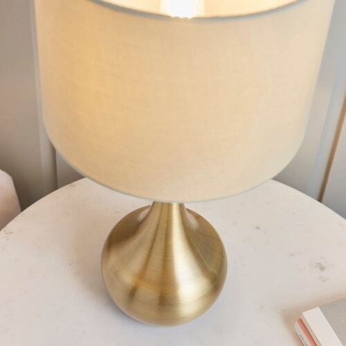  Endon 61191 - Prigu&amp;scaron;iva stona lampa PICCADILLY 1xE14/40W/230V mesing/bež Slike