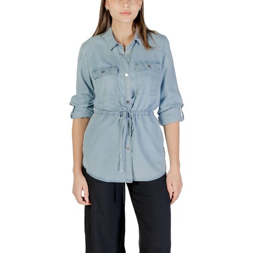 Only Srajce & Bluze ONLCHARIS LIFE 4/5 FEM CARG JACKE CC WVN 15337960 Modra Cene