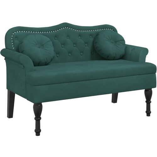 vidaXL Klop z blazinami temno zelena 120,5x65x75 cm žamet, (20954974) Cene