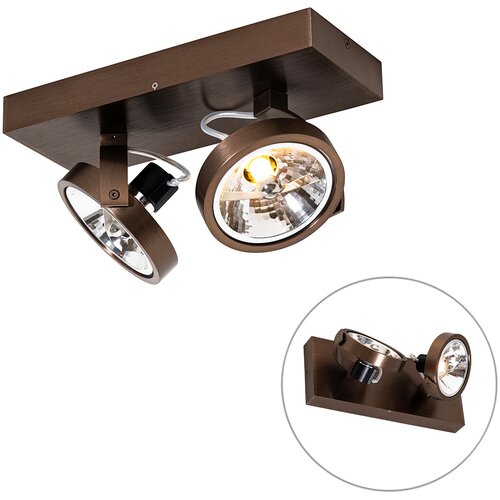 QAZQA Design spot temno bronasta nastavljiva 2-light - Go Cene