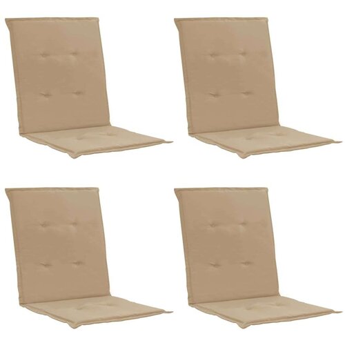  Jastuci za vrtne stolice 4 kom bež 100 x 50 x 3 cm od tkanine Slike