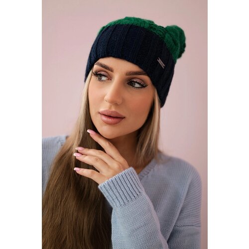 Kesi marka niezdefiniowana Cap with fleece Paris K212 green+navy blue Slike