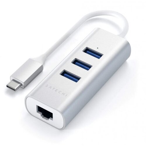 Satechi Aluminijasto zvezdišče Type-C (3x USB 3.0, Ethernet), srebrno Cene