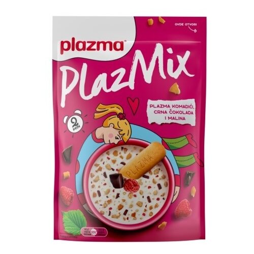 PLAZMA PLAZMIX obrok komadići crna čokolada i malina 70g Cene