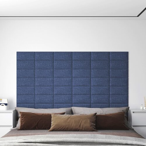 vidaXL Zidne ploče od tkanine 12 kom plave 30 x 15 cm 0,54 m² Cijene