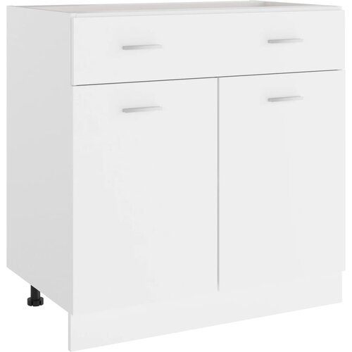 The Living Store Spodnja omarica s predalom bela 80x46x81,5 cm - Omarica S Predali, (21432046) Slike