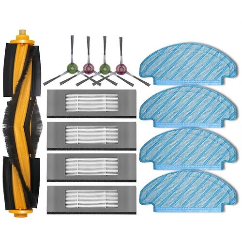 INORCO Zdruljivi nadomestni deli Ecovacs Deebot N8 / N8+ / N8 Pro+ / N8 Pro+ Plus Dodatki Glavna stranska krtaa Krpa za brisanje filtra Hepa, (21985004) Slike