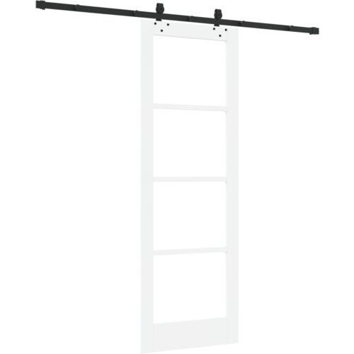 vidaXL klizna vrata s opremom bijela 73.5x211 cm od čvrstog borovog drveta Cene