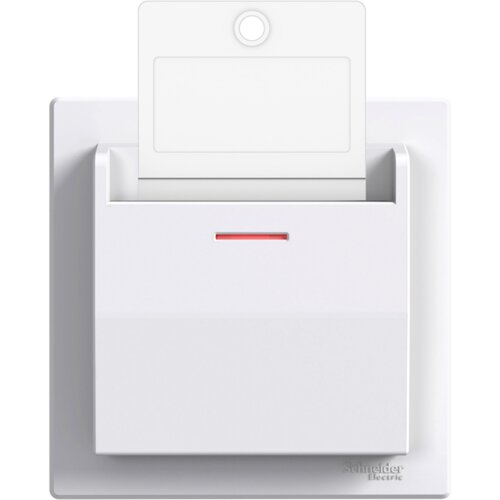 Schneider Electric asfora kartični prekidač 10AX, priključci bez zavrtnja beli Slike