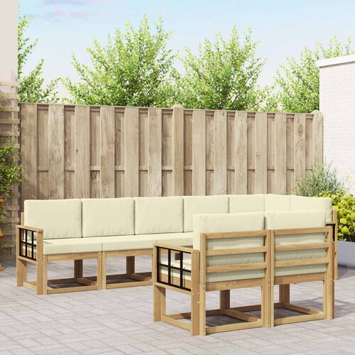  Set vanjskih sofa 8 kom. Bijela i krem Poliester Cijene