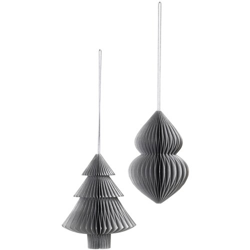 Broste Copenhagen Božična dekoracija DECO 'CHRISTMAS MIX' PAPIER X2 Srebrna Cene