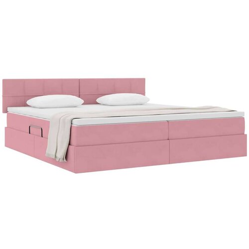  Krevet s od storage s madracem Ružičasta 200 x 200 cm Bar&amp;scaron;un Slike