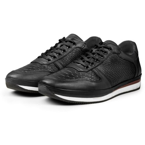 Ducavelli Ageo Genuine Leather Men's Casual Shoes Black Slike