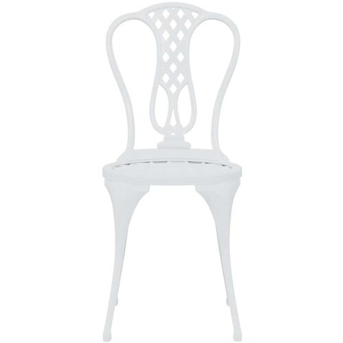  3-dijelni bistro set od lijevanog aluminija bijeli Slike