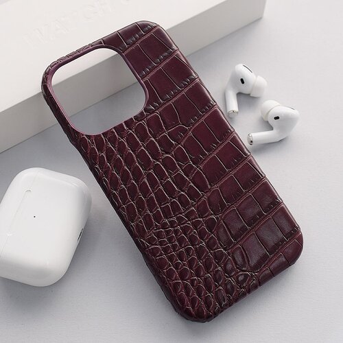  Maska za iPhone 16 Pro Croco Leather bordo Cene