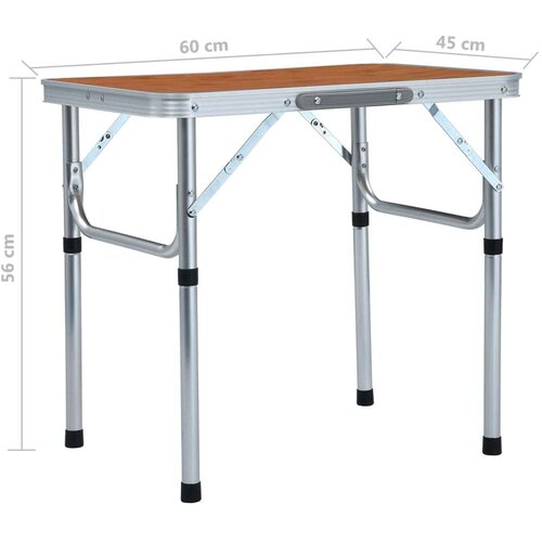 VidaXL Sklopivi stol za kampiranje aluminijski 60 x 45 cm Slike