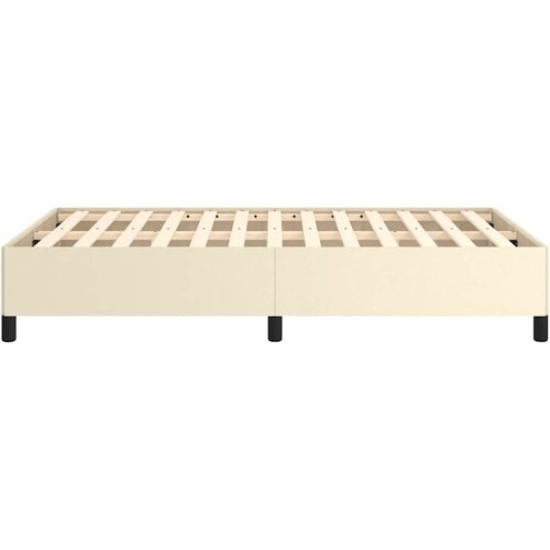  Okvir kreveta bez madraca krem 120x190 cm umjetne kože Slike