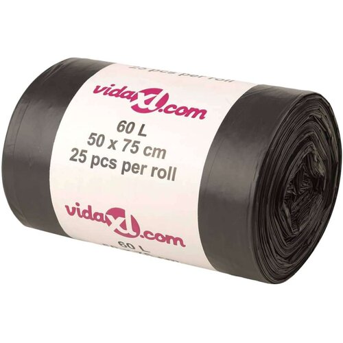 VidaXL Vreće za smeće 250 kom crne 60 L Slike