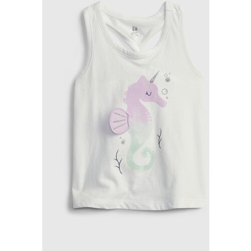 GAP Children's Top Twist-Back Interactive Graphic Tank - Girls Cene