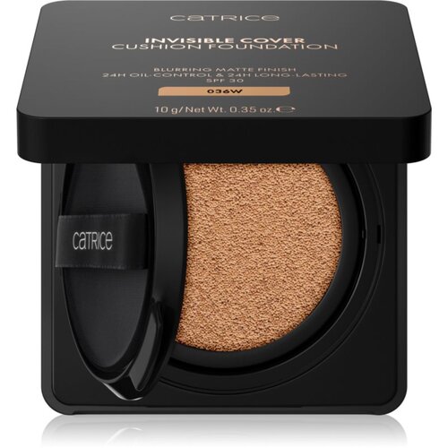 Catrice Invisible Cover Cushion Foundation matirajući puder u spužvici SPF 30 nijansa 036W 10 g Slike