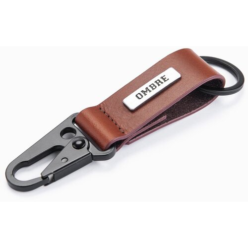 Ombre men's key ring with snap hook - black Cene