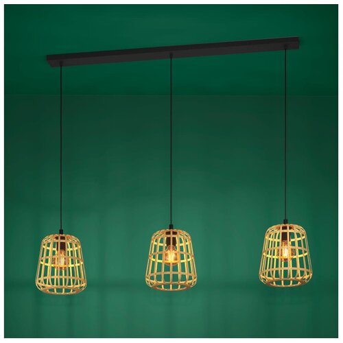 Eglo 390153 - viseći luster montezuelo na sajli, 3xE27/40W/230V, bambus Slike