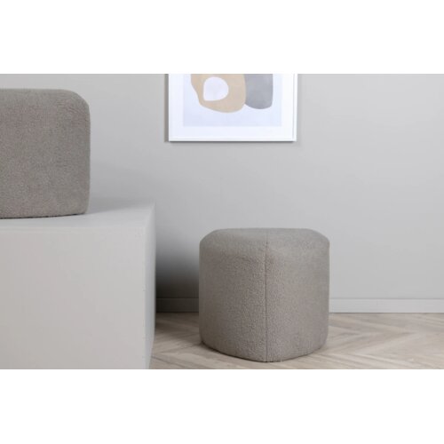 Venture Home puf Peg (art. 15570-405) ⌀46 &amp;times; 41 cm, siva (greige) Slike