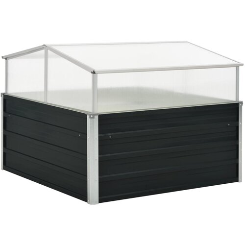 Furnova Rastlinjak pocinkano jeklo 100x100x77 cm antraciten, (21948411) Cene