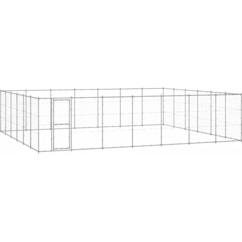 vidaXL vanjski kavez za pse od pocinčanog čelika 50,82 m²