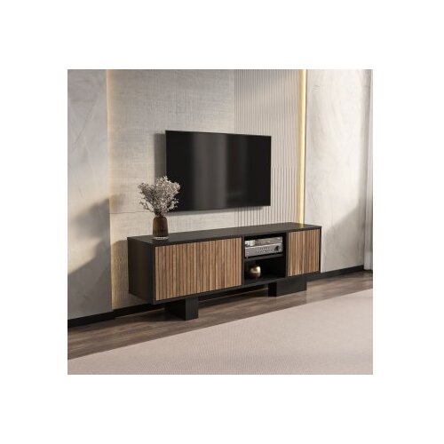 Hanah home tv polica monaco black brown Cene
