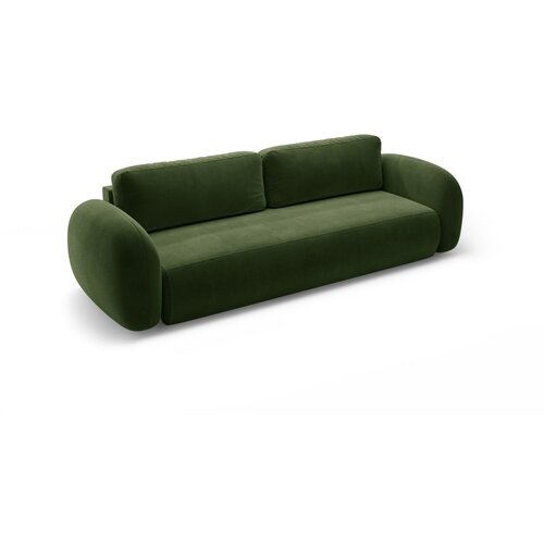 Cosmopolitan Design Zelena žametna raztegljiva/s prostorom za shranjevanje sedežna garnitura 262 cm Tonale &amp;ndash; Slike