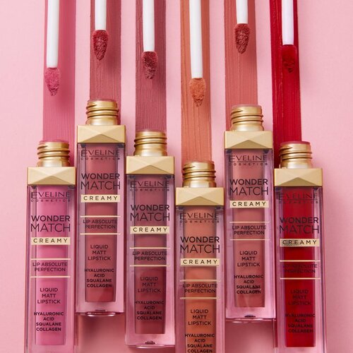 Eveline Cosmetics Wonder Match Creamy mat tekoča &amp;scaron;minka odtenek 04 Caramel 6.8 ml Slike