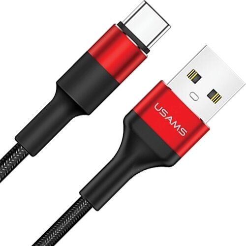 Usams PLETENICA KABEL U5 2A USB-C ZA TELEFON 1.2M RDEČA RDEČA, (21980390) Cene