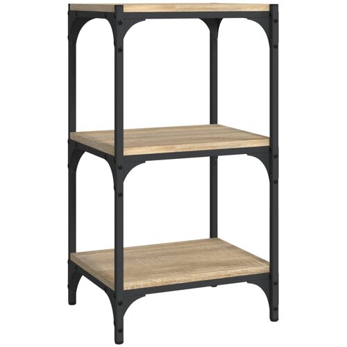 Maison Chic Knjižna omara - Knjižni regal sonoma hrast 40x33x70,5 cm inž. les in jeklo, (21725525) Slike