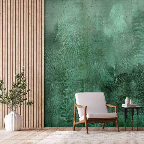  Samoljepljiva foto tapeta - Green Banana Leaves 245x175 Slike