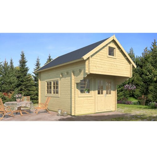 Male kuće Drvena vrtna kuća BUNKIE HUDSON 290 × 385 cm – bez završnog krovnog pokrova Cene