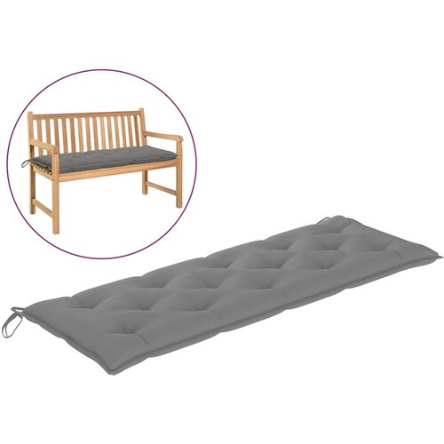 vidaXL Blazina za vrtno klop siva 150x50x7 cm oxford tkanina, (20623488) Cene